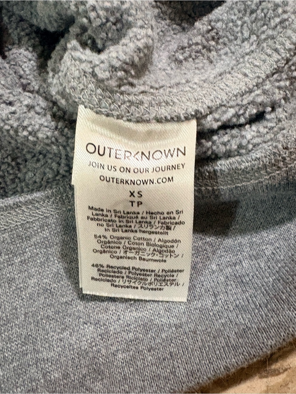 Outerknown Men's Heather Gray Crewneck Pullover - Picture 5 of 7